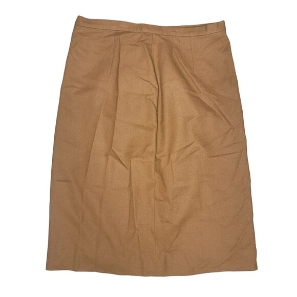 Pendleton Vintage Wool Pencil Skirt Size 20 Camel Brown - Picture 1 of 5